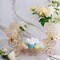 GOLD 18" Cinderella Carriage Crystal Beaded CANDLE HOLDERS CENTERPIECE Wedding
